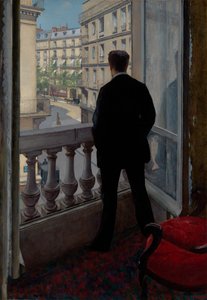 Jonge man bij zijn raam door Gustave Caillebotte