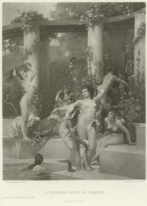 Een zomerse bad in Pompeii door Gustave Clarence Rodolphe Boulanger