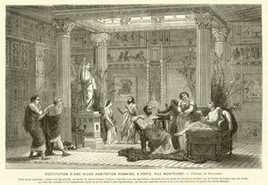 Reconstructie van het huis van een rijke Romein, Rue Montaigne, Parijs, Frankrijk door Gustave Clarence Rodolphe Boulanger