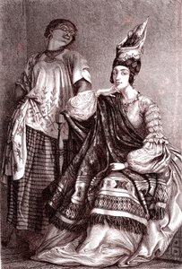 Signare, de mulat-franse Afrikaanse vrouwen in de stad Saint Louis, Senegal. 1861
