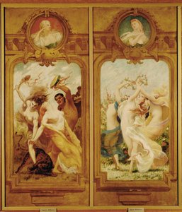 De Foyer de la Danse heeft vier muurschilderingen van Boulanger met een Danse Bachique, Bacchanalia, en een danse champetre, een plattelandsdans ... (muurschildering) door Gustave Clarence Rodolphe Boulanger