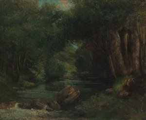 Een beek in het bos, ca. 1868-77 door Gustave Courbet