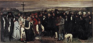 Een begrafenis in Ornans door Gustave Courbet