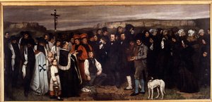 Een begrafenis in Ornans door Gustave Courbet