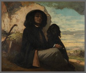 Zelfportret, ook wel bekend als ‘Courbet met de zwarte hond’