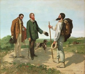 Bonjour, Monsieur Courbet door Gustave Courbet