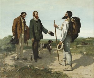 Bonjour, Monsieur Courbet door Gustave Courbet
