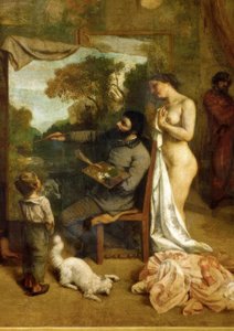 Het atelier door Gustave Courbet