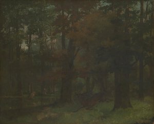 In het bos door Gustave Courbet
