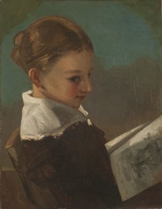 Juliette Courbet op tienjarige leeftijd door Gustave Courbet
