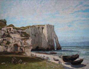 De kliffen van Étretat na de storm door Gustave Courbet