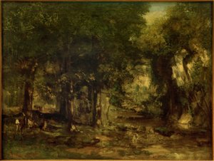 Het Voederen van Reeën bij de Beek van Plaisir-Fontaine