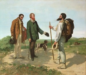 La Rencontre, of Bonjour Monsieur Courbet door Gustave Courbet