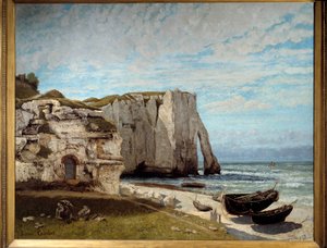 De kliffen van Etretat na de storm