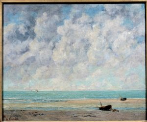 De zee bij kalm weer door Gustave Courbet