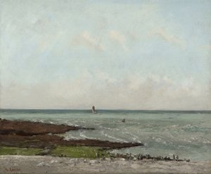 Wasvrouwen bij eb, Étretat, 1866 of 1869