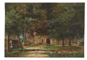 De tuin van Moeder Toutain in Honfleur door Gustave Courbet