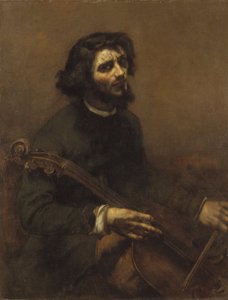De cellist (zelfportret) door Gustave Courbet