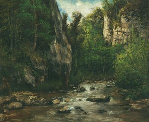 Landschap nabij Puit Noir bij Ornans, na 1872 door Gustave Courbet