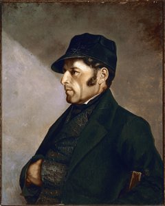 Portret van Eleonor Regis Courbet vader van de schilder Schilderij door Gustave Courbet door Gustave Courbet