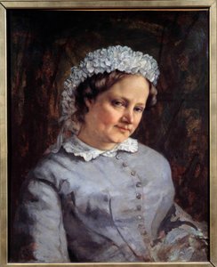 Portret van Madame Proudhon (1822-1900), vrouw van de filosoof, socioloog Pierre Joseph Proudhon (1809-1865) door Gustave Courbet