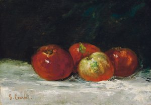 Rode appels, 1872 door Gustave Courbet