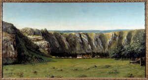 Rotsachtig landschap rond Flagey door Gustave Courbet