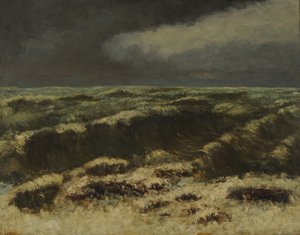 Stormachtige zee door Gustave Courbet