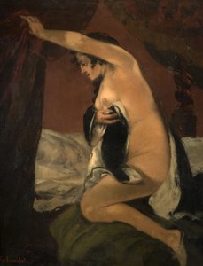 Studie voor Venus in Venus en Psyche, 1865 door Gustave Courbet