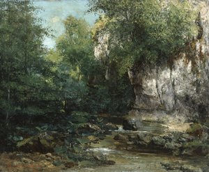 De oevers van een stroom door Gustave Courbet