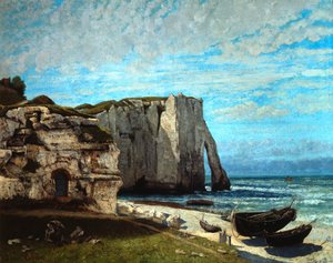 De Kliffen van Etretat na een Onweersbui, 1870 door Gustave Courbet