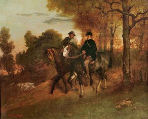 De terugkeer van de jacht, 1857 door Gustave Courbet