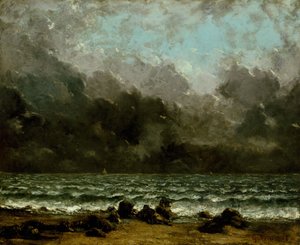 De zee, ca. 1865 door Gustave Courbet