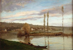 De Seine bij Bougival, ca. 1851 door Gustave Courbet