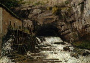 De bron van de Loue, 1864 door Gustave Courbet