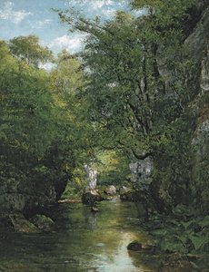 De stroom door Gustave Courbet