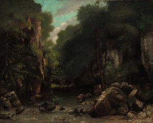 De vallei van Puits-Noir door Gustave Courbet