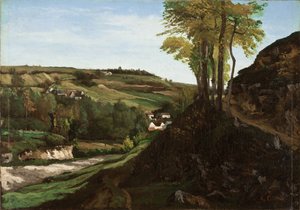 De vallei van Ornans door Gustave Courbet