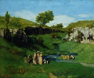 De Dorpsmeisjes door Gustave Courbet