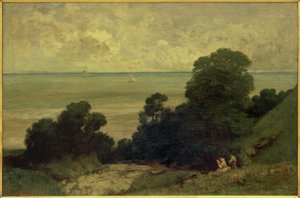 Gezicht genomen in Honfleur door Gustave Courbet