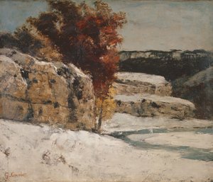 Winterlandschap, 1865-70 door Gustave Courbet