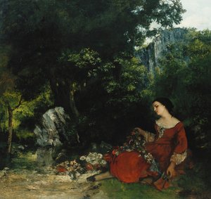 Vrouw met een slinger; Femme à la Guirlande, 1856