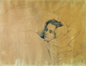 De dood van Maria Konstantinovna Bashkirtseva door Gustave Courtois