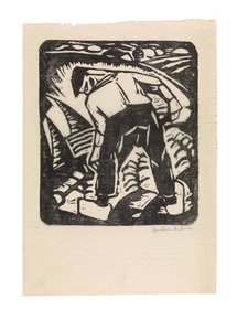 Dutch: Aardappelrooier of De boer door Gustave de Smet