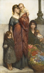 Bloemenverkopers Londen door Gustave Dore