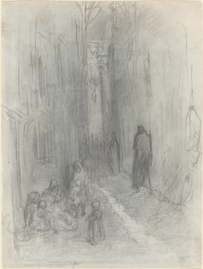 Een achterstraat in Londen door Gustave Dore