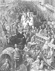 Een stadsstraat door Gustave Dore