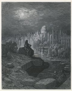 Een reiziger uit Nieuw-Zeeland die de ruïnes van Londen aanschouwt door Gustave Dore