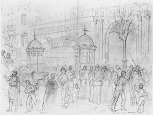 Album van het beleg van Parijs, Boulevard Montmartre, januari 1871