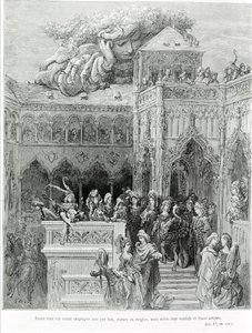 Hun hele leven werd niet geleid door wetten, statuten of regels, maar volgens hun wil en vrije wil, naar Gargantua (1534) door François Rabelais (1483 - 1553). Gegraveerd door Gustave Doré (1832-1883). door Gustave Dore